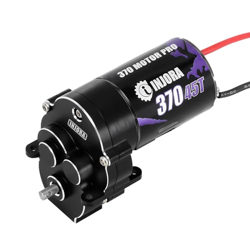 INJORA CNC Aluminium Komplettes Getriebe mit 370 Gebürstetem Motor 45T für 1/18 RC Crawler TRX4M Upgrade von INJORA