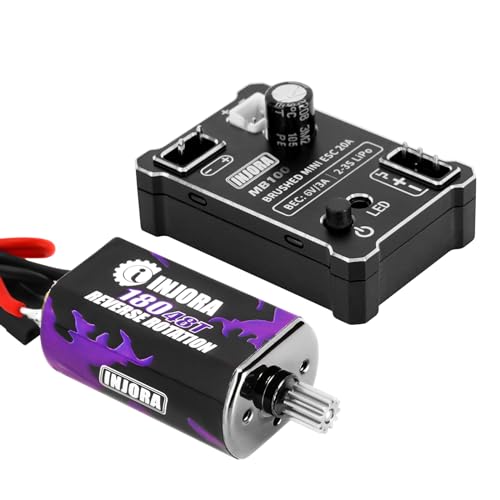 INJORA MB100 20A Gebürsteter Mini-ESC mit 180 Motor 48T für TRX4M Upgrade 1/18 RC Crawler von INJORA