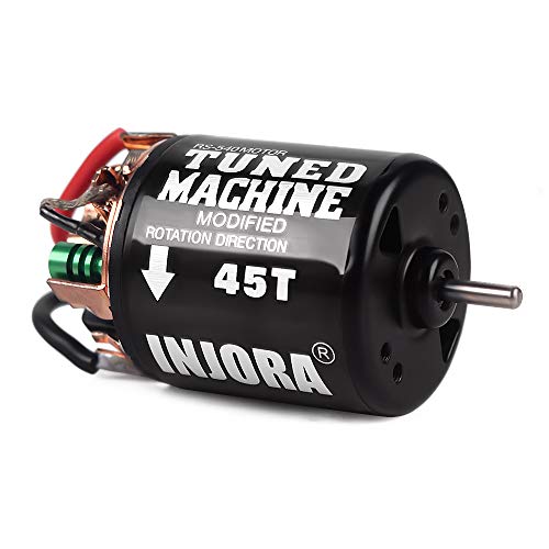 INJORA RC Bürsten Motor 540 Wasserdichter Motor Waterproof Gebürstet Motor für 1/10 Crawler Axial SCX10 AXI03007 90046 TRX4 D90 MST CC01(45T) von INJORA