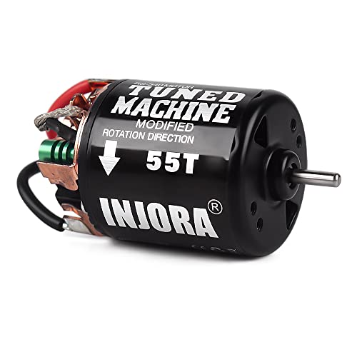 INJORA RC Bürsten Motor 540 Wasserdichter Motor Waterproof Gebürstet Motor für 1/10 Crawler Axial VS4-10 Redcat Gen 8 7 Pro Enduro SCX10 Pro TRX4 D90 MST CC01 (55T) von INJORA
