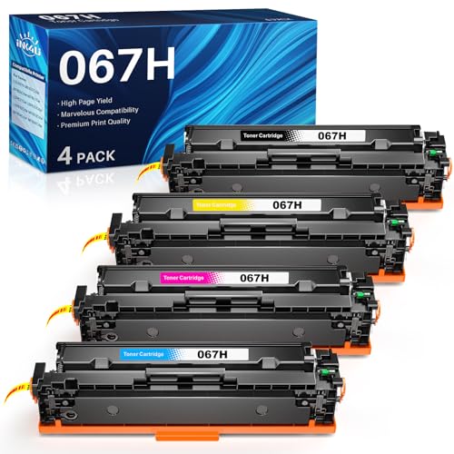 067 067H Toner Set Kompatible für Canon 067H 067 für Canon i-SENSYS MF657Cdw MF655Cdw MF651Cw LBP633Cdw LBP632Cdw LBP631Cw MF653Cdw MF654Cdw MF656Cdw (Schwarz Cyan Gelb Magenta, 4er-Pack) von INK4U