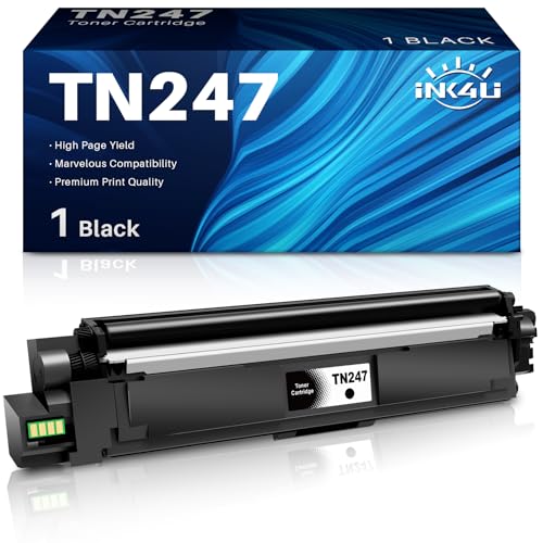 INK4U TN247 Toner TN-247BK Tonerkartusche Kompatibel für Brother TN-243CMYK TN-243 TN243 TN-247 für Toner Brother MFC-L3750CDW MFC-L3770CDW MFC-L3710CW für DCP-L3550CDW DCP-L3510CDW (Schwarz) von INK4U