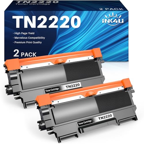 INK4U Toner TN2220 TN 2220 Kompatibel für Brother TN2220 TN-2010 für Brother MFC-7360N HL-2130 MFC-7460DN MFC-7860DW FAX-2840 FAX-2940 HL-2240 HL-2250DN HL-2135W DCP-7055 DCP-7055W (2 Schwarz) von INK4U