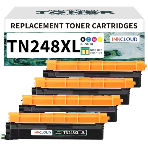 INKCLOUD TN-248 TN248XL CMYK Toner Set Ersatz für Brother TN-248 TN248 XL Toner für Brother mfc-l3760cdw mfc-l8390cdw fc-l3740cdw dcp-l3560cdw dcp-l3520cdw hl-l3240cdw hl-l3240cdw von INKCLOUD