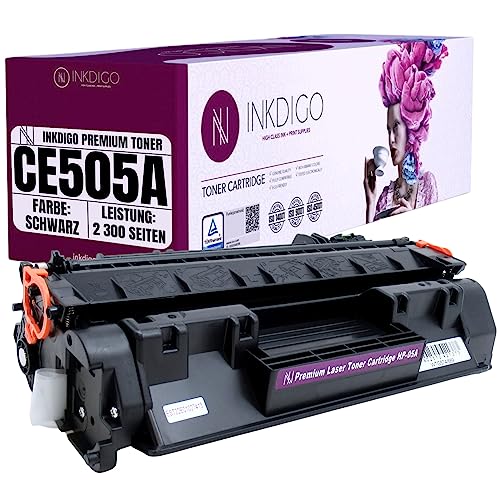 CE505A XL - Premium TÜV Toner Schwarz Kompatibel für drucker HP Laserjet P2055DN P2035 P2055 P2035N P2055D P2055X P2030 P2050 von INKDIGO