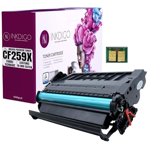 CF259X Mit CHIP 10000 Seiten - Premium TÜV Toner Schwarz Kompatibel für drucker HP Laserjet M406dn M407dn M430f M304 M305 M404 M404d M404dn M404dw M404n M405d MFP 428dw 428fdn M329dn M428dw M429dw von INKDIGO