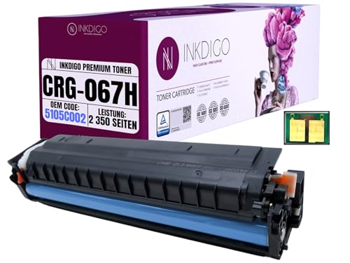 CRG 067 / CRG067H XL - Premium TÜV Toner Cyan Kompatibel für Canon i-SENSYS LBP-631Cw / LBP-633Cdw / MF651Cw / MF655Cdw / MF655Cx / MF657Cdw von INKDIGO