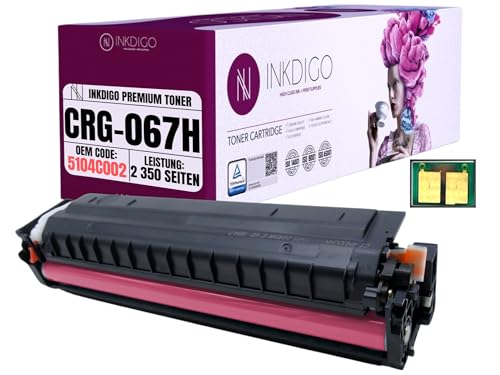CRG 067 / CRG067H XL - Premium TÜV Toner Magenta Kompatibel für Canon i-SENSYS LBP-631Cw / LBP-633Cdw / MF651Cw / MF655Cdw / MF655Cx / MF657Cdw von INKDIGO