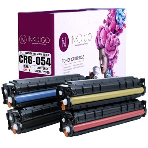 CRG054H XL 4er-Pack - Premium TÜV Toner Kompatibel für CA-054H für Canon i-SENSYS LBP 621Cw 623Cdw 640C MF 640C 641Cn 641Cw 642Cdw 643Cdw 644Cdw 645Cx 1x Schwarz | 1x Cyan | 1x Magenta | 1x Gelb von INKDIGO