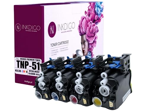 INKDIGO TNP51 XL - 4er-Pack Premium TÜV Toner Kompatibel für drucker Konica Minolta Bizhub C3100 C3110 C3100P C3110P Develop Ineo Plus 3110 1x Schwarz | 1x Cyan | 1x Magenta | 1x Gelb INKDIGO TNP51 XL - 4er-Pack Premium TÜV Toner Kompatibel für drucker Konica Minolta Bizhub C3100 C3110 C3100P C3110P Develop Ineo Plus 3110 1x Schwarz | 1x Cyan | 1x Magenta | 1x Gelb von INKDIGO