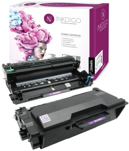 Premium TÜV Toner Schwarz TN3480 + Trommel DR3400 Kompatibel für Brother HL-L5100DN MFC-L5750DW MFC-L5700DW HL-L5200DW HL-L5000D HL-L5200DWT L6250 L6300 L6400 MFC-L5700 L5750 L6800 L6900 von INKDIGO