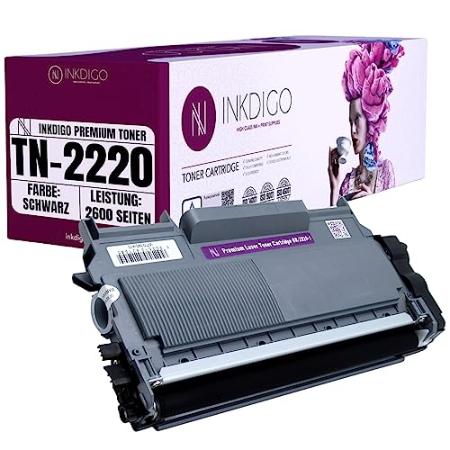 TN2220 XL - Premium TÜV Toner Schwarz Kompatibel für drucker Brother MFC-7360N MFC-7460DN MFC-7860DW FAX-2840 FAX-2940 HL-2130 HL-2240 HL-2250DN HL-2135W DCP-7055 DCP-7055W von INKDIGO