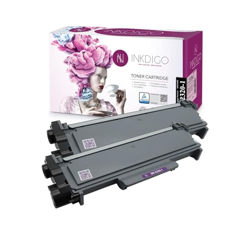 TN2320 XL 2er-Pack - Premium TÜV Toner Schwarz Kompatibel für 2320 für Brother MFC L2700DW L2700DN L2720DW L2740DW DCP-L2520DW L2540DN L2560DW HL L2340DW L2360DN L2300D L2365DW 2er-Pack von INKDIGO