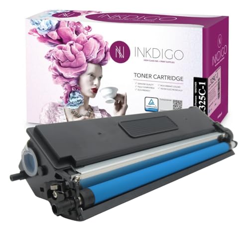 TN325 TN-325 XL - Premium TÜV Toner Cyan Kompatibel Brother DCP 9055CDN 9270CDN HL 4140CN 4150CDN 4570CDW 4570CDWT MFC 9460CDN 9465CDN 9560CDW 9970CDW von INKDIGO