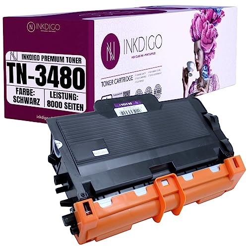TN3480 XL - Premium TÜV Toner Schwarz Kompatibel für drucker Brother HL-L5100DN MFC-L5750DW MFC-L5700DW HL-L5200DW HL-L5000D HL-L5200DWT L6250 L6300 L6400 MFC-L5700 L5750 L6800 L6900 von INKDIGO