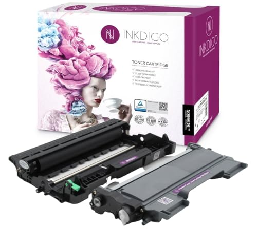 Toner Premium TÜV Schwarz TN2220 + Trommel DR2200 Kompatibel für Brother MFC-7360N MFC-7860DW FAX-2840 FAX-2940 HL-2130 HL-2240 HL-2135W DCP-7055 von INKDIGO