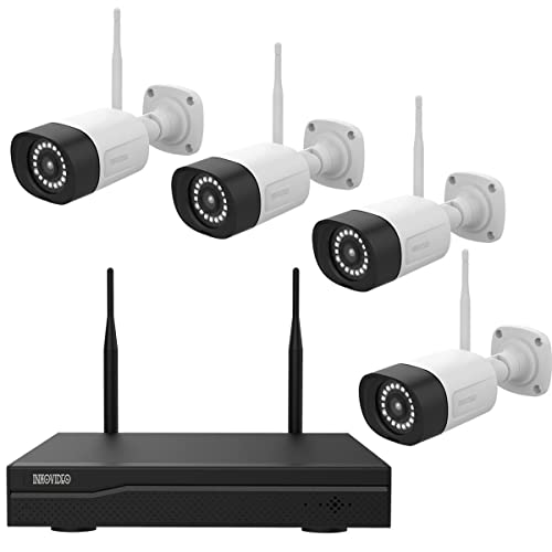 Komplettset WLAN-Set / 4-Kanal Netzwerkrekorder mit 4X 3 MP WLAN IP Überwachungskamera (Netzwerkkamera) von INKOVIDEO