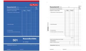 Herlitz Formularbuch Kassenbericht 501 DIN A5 50 Blatt von INKSTORE