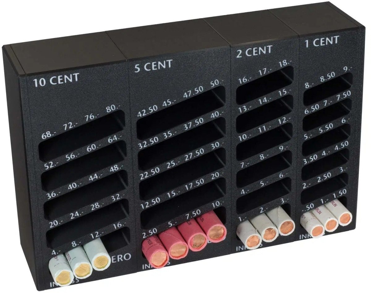 INKiESS Geldkassette Geldrollenzähler Gero 2 Euro bis 1 Euro-Cent schwarz. INKiESS Geldkassette Geldrollenzähler Gero 2 Euro bis 1 Euro-Cent schwarz. von INKiESS