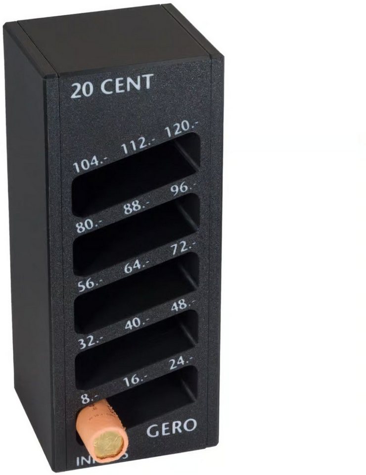 INKiESS Geldkassette Geldrollenzähler Gero 20 Euro-Cent schwarz. von INKiESS