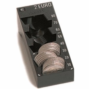 Inkiess Einzelmünzbehälter Minikord 2 Euro schwarz von INKiESS