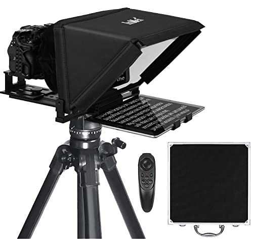 Inmei TX12 Teleprompter aus Aluminiumlegierung mit App-Fernbedienung, kompatibel mit iPad, Smartphone, DSLR-Kamera, faltbar, mit Tragetasche, einfach zu montieren Inmei TX12 Teleprompter aus Aluminiumlegierung mit App-Fernbedienung, kompatibel mit iPad, Smartphone, DSLR-Kamera, faltbar, mit Tragetasche, einfach zu montieren von INMEI