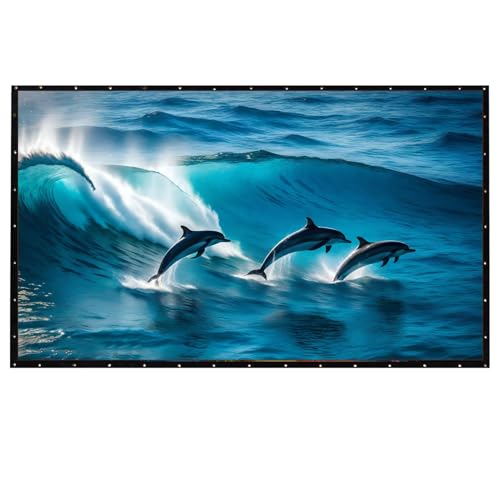 INMOZATA Faltbare Projektor-Leinwand, 187 x 140 cm, Wand- und Deckenprojektor-Leinwand mit schwarzer PVC-Rückseite, Seitenverhältnis 4:3, mattweiß, für Heimkino, Theater, Schule, Büro, Außen- und INMOZATA Faltbare Projektor-Leinwand, 187 x 140 cm, Wand- und Deckenprojektor-Leinwand mit schwarzer PVC-Rückseite, Seitenverhältnis 4:3, mattweiß, für Heimkino, Theater, Schule, Büro, Außen- und von INMOZATA