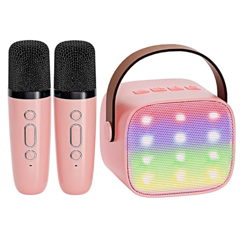 INMOZATA Kinder Karaoke Maschine, Mini Tragbarer Bluetooth Lautsprecher, Upgrade Karaoke Maschine mit 2 Wireless Mikrofonen für Mädchen Jungen, Lautsprecher/Voice Changer Mic/Party Licht/Spielzeug INMOZATA Kinder Karaoke Maschine, Mini Tragbarer Bluetooth Lautsprecher, Upgrade Karaoke Maschine mit 2 Wireless Mikrofonen für Mädchen Jungen, Lautsprecher/Voice Changer Mic/Party Licht/Spielzeug von INMOZATA
