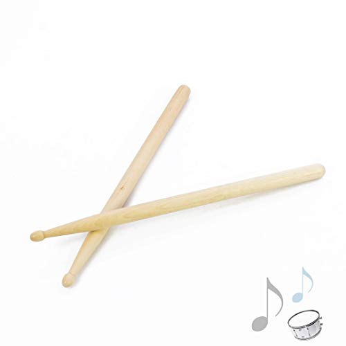 INNA-Glas Junior Drumsticks Maple Perch Young, Ahorn, 5B, Natur - Ahorn Schlagzeugsticks 5 B/Drum Sticks für Kinder von INNA-Glas