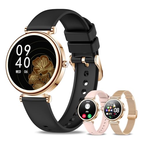 Smartwatch Damen Rund mit Telefonfunktion 1,27" HD Touchscreen Fitnessuhr Tracker mit Schlafmonitor Schrittzähler 100+Sportmodi IP67 Wasserdicht Sportuhr Smart Watch für Android iOS, DIY Zifferblatt Smartwatch Damen Rund mit Telefonfunktion 1,27" HD Touchscreen Fitnessuhr Tracker mit Schlafmonitor Schrittzähler 100+Sportmodi IP67 Wasserdicht Sportuhr Smart Watch für Android iOS, DIY Zifferblatt von INNOFOVO