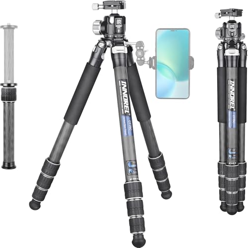 Kohlefaser-Stativ-INNOREL CT75C Professionelles Reisestativ für DSLR-Kamera Schwerlastständer 28mm Rohr mit Low Gravity Center 360° Panorama-Kugelkopf und kurzer Mittelsäule Maximale Belastung 20kg Kohlefaser-Stativ-INNOREL CT75C Professionelles Reisestativ für DSLR-Kamera Schwerlastständer 28mm Rohr mit Low Gravity Center 360° Panorama-Kugelkopf und kurzer Mittelsäule Maximale Belastung 20kg von INNOREL