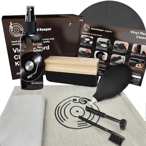 INNOVAYOU 8 Stück Vinyl Schallplatten Reinigungsset, Weiche Schallplattenbürste aus Samt, Reinigungslösung, Nadelbürste, Bürste für Samt, Luftgebläse, Mikrofasertuch, Nadelgel für Plattenspieler INNOVAYOU 8 Stück Vinyl Schallplatten Reinigungsset, Weiche Schallplattenbürste aus Samt, Reinigungslösung, Nadelbürste, Bürste für Samt, Luftgebläse, Mikrofasertuch, Nadelgel für Plattenspieler von INNOVAYOU