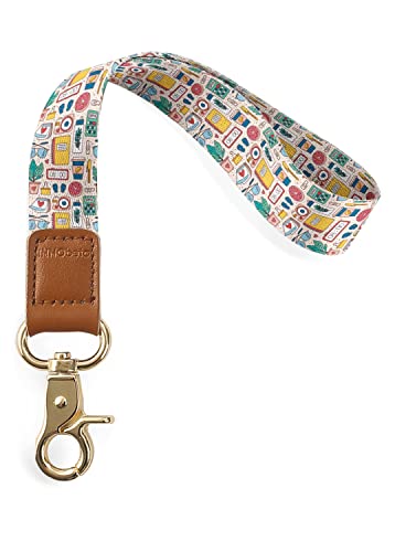 INNObeta Schlüsselband, Fashion Wristlet Umhängeband mit Metall Ring und Hohe Qualität Leder, Ideal für Handy, Schlüssel,Zweiseitiger Druck in Voller Farbe- Campus von INNObeta