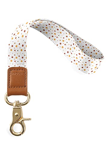 INNObeta Schlüsselband, Fashion Wristlet Umhängeband mit Metall Ring und Hohe Qualität Leder, Ideal für Handy, Schlüssel,Zweiseitiger Druck in Voller Farbe- Gelbe Punkte von INNObeta