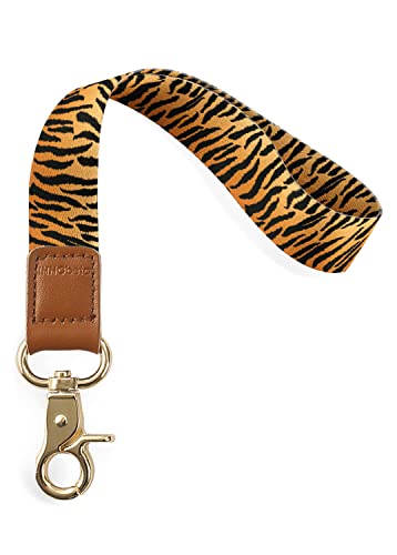 INNObeta Schlüsselband, Fashion Wristlet Umhängeband mit Metall Ring und Hohe Qualität Leder, Ideal für Handy, Schlüssel,Zweiseitiger Druck in Voller Farbe- Gelbes Tiger Muster von INNObeta