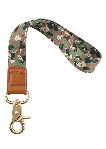 INNObeta Schlüsselband, Fashion Wristlet Umhängeband mit Metall Ring und Hohe Qualität Leder, Ideal für Handy, Schlüssel,Zweiseitiger Druck in Voller Farbe- Tarnmuster von INNObeta