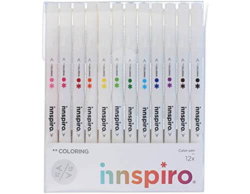 INNSPIRO Set mit 12 Farbstiften mit doppelter Spitze von INNSPIRO