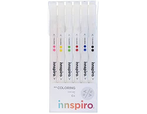 INNSPIRO Set mit 6 Farbstiften mit doppelter Spitze von INNSPIRO
