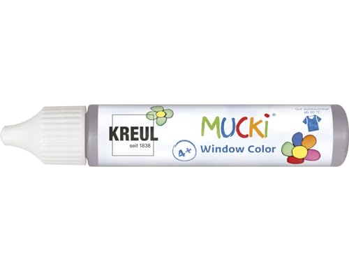 Kreul 24417 - Mucki Window Color, Fenstermalfarbe auf Wasserbasis, parabenfrei, glutenfrei, laktosefrei, vegan, leicht vermalbar, auswaschbar, 29 ml Pen, grau Kreul 24417 - Mucki Window Color, Fenstermalfarbe auf Wasserbasis, parabenfrei, glutenfrei, laktosefrei, vegan, leicht vermalbar, auswaschbar, 29 ml Pen, grau von INNSPIRO