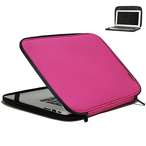 Inntzone Faltbare Laptop-Hülle, schlanke Hülle, kompatibel mit MacBook Pro 14 Zoll, leichte Tasche, Notebook, Computer, Tragetasche, Flip Cover (Pink) von INNTZONE