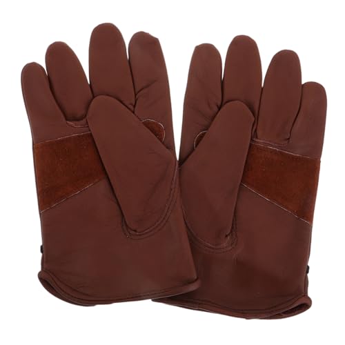 INOOMP 1 Paar Anti-Verbrühungs-Handschuhe zum Grillen Waschhandschuhe Gartenhandschuhe Handschuhe für Garage Fleischhandschuhe Rennhandschuhe Oberschicht Rindsleder Brown INOOMP 1 Paar Anti-Verbrühungs-Handschuhe zum Grillen Waschhandschuhe Gartenhandschuhe Handschuhe für Garage Fleischhandschuhe Rennhandschuhe Oberschicht Rindsleder Brown von INOOMP
