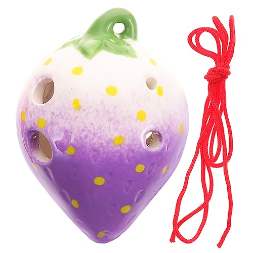 INOOMP 1 Satz 6 Erdbeer-Okarina Ocarina-Instrument für Okarina für Kindermusik üben Okarina Keramik-Okarina- Anfänger Ocarina Violett INOOMP 1 Satz 6 Erdbeer-Okarina Ocarina-Instrument für Okarina für Kindermusik üben Okarina Keramik-Okarina- Anfänger Ocarina Violett von INOOMP