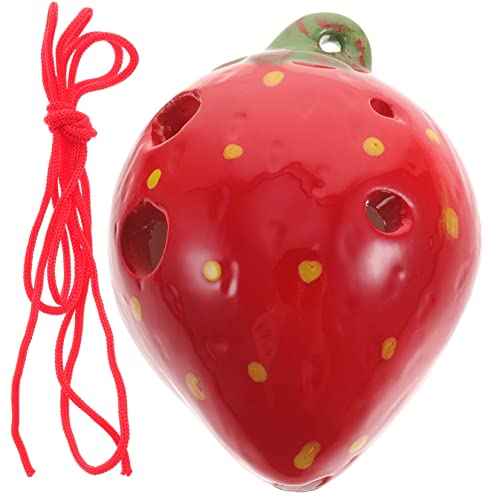 INOOMP 1 Satz 6 Erdbeer-okarina Anfänger Ocarina Okarina Aus Ton Erdbeere Ocarina Toy Kind Musical Kreatives Ocarina-blasinstrument Okarina Echte Instrumente Keramik Rot INOOMP 1 Satz 6 Erdbeer-okarina Anfänger Ocarina Okarina Aus Ton Erdbeere Ocarina Toy Kind Musical Kreatives Ocarina-blasinstrument Okarina Echte Instrumente Keramik Rot von INOOMP