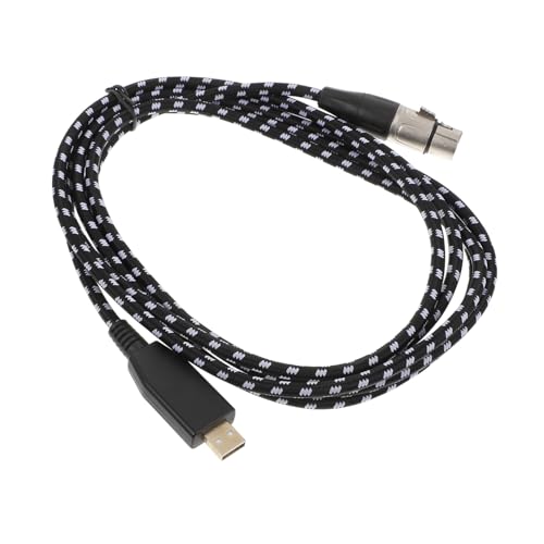 INOOMP 1Stück USB zu Xlr Mikrofonkabel Hochwertige Audioverbindung Schwarz mit Goldbeschichtetem Stecker Plug Play für Streaming und Professionelle Aufnahmen von INOOMP