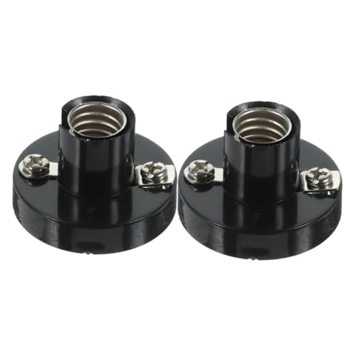 INOOMP 2 Stück Flat -Scheinwerferhalter Glühbirnenfassung Schraubenlampenhalter leichte Schraubfassungen Lampenzubehör Halterung für Deckenleuchte Bakelit Black von INOOMP