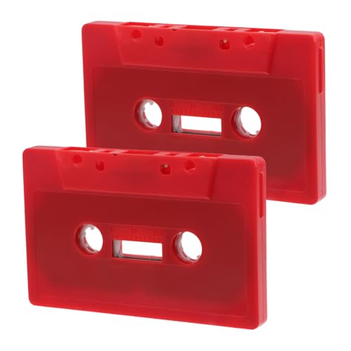 INOOMP 2 Stück Retro Kassetten Musikkassetten Dekoration Audiokassetten Dekorationen Leere Kassetten Audiokassetten Dekorative Kassette Leere Kassetten Kassetten von INOOMP