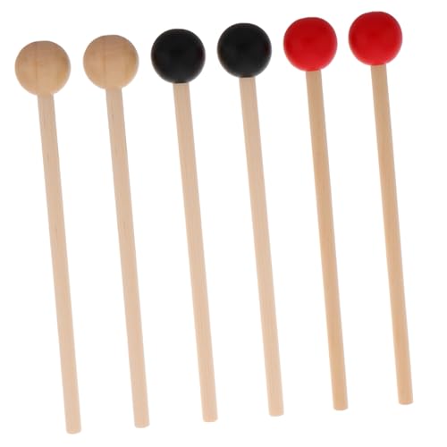 INOOMP 3 Paar Musikinstrumentenhämmer Instrumententeile Xylophon Trommelstock Snare Drum Schlägel Marching Snare Drum Sticks Performance Drumsticks Percussion Zubehör Marimba von INOOMP