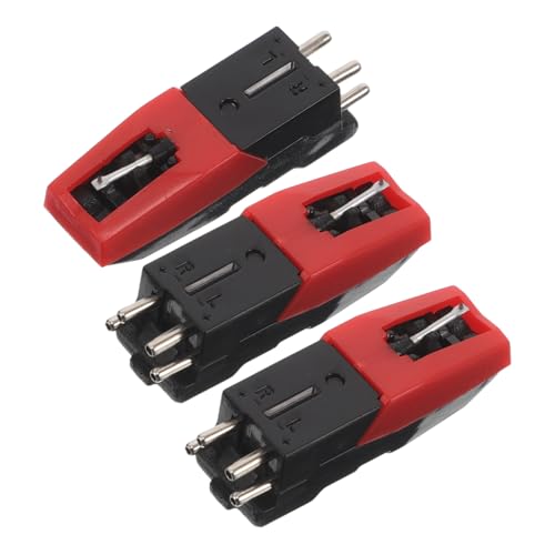 INOOMP 3 Stück Grammophonpatrone Plattenspieler-stift Nadelnadel Für Plattenspieler Plattenspieler-nadelkartusche Ersatznadel Für Plattenspieler Rot Metall INOOMP 3 Stück Grammophonpatrone Plattenspieler-stift Nadelnadel Für Plattenspieler Plattenspieler-nadelkartusche Ersatznadel Für Plattenspieler Rot Metall von INOOMP