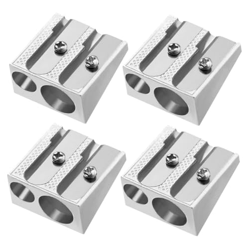 INOOMP 4 Stück Bleistiftspitzer Werkzeug Zum Anspitzen Von Bleistiften Buntstiftspitzer Mini -bleistiftschärfer Mini- Handspitzer Aluminiumlegierung Silver INOOMP 4 Stück Bleistiftspitzer Werkzeug Zum Anspitzen Von Bleistiften Buntstiftspitzer Mini -bleistiftschärfer Mini- Handspitzer Aluminiumlegierung Silver von INOOMP