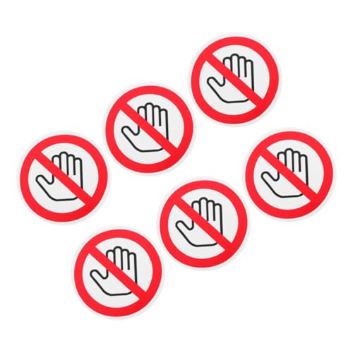 INOOMP 6 Stück Anti-berührungs-sicherheitsschild Warnaufkleber Nicht Berühren Zeichen Nicht Berühren Warnschild Nicht Berühren Nicht Tasten Selbstklebendes Vinyl von INOOMP